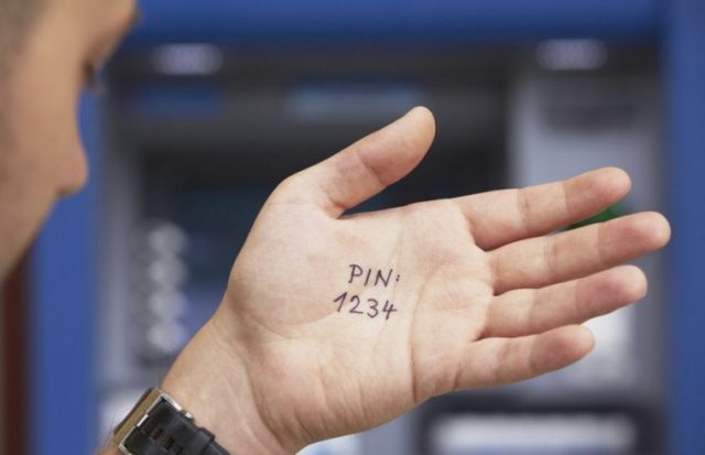 Личный пин код карты