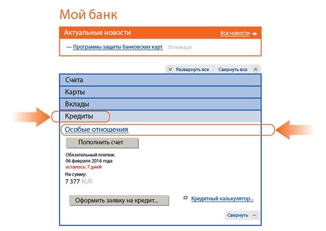 Погашение кредита через онлайн банк
