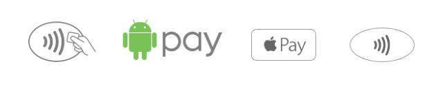 Знаки бесконтактной оплаты и знаки apple pay
