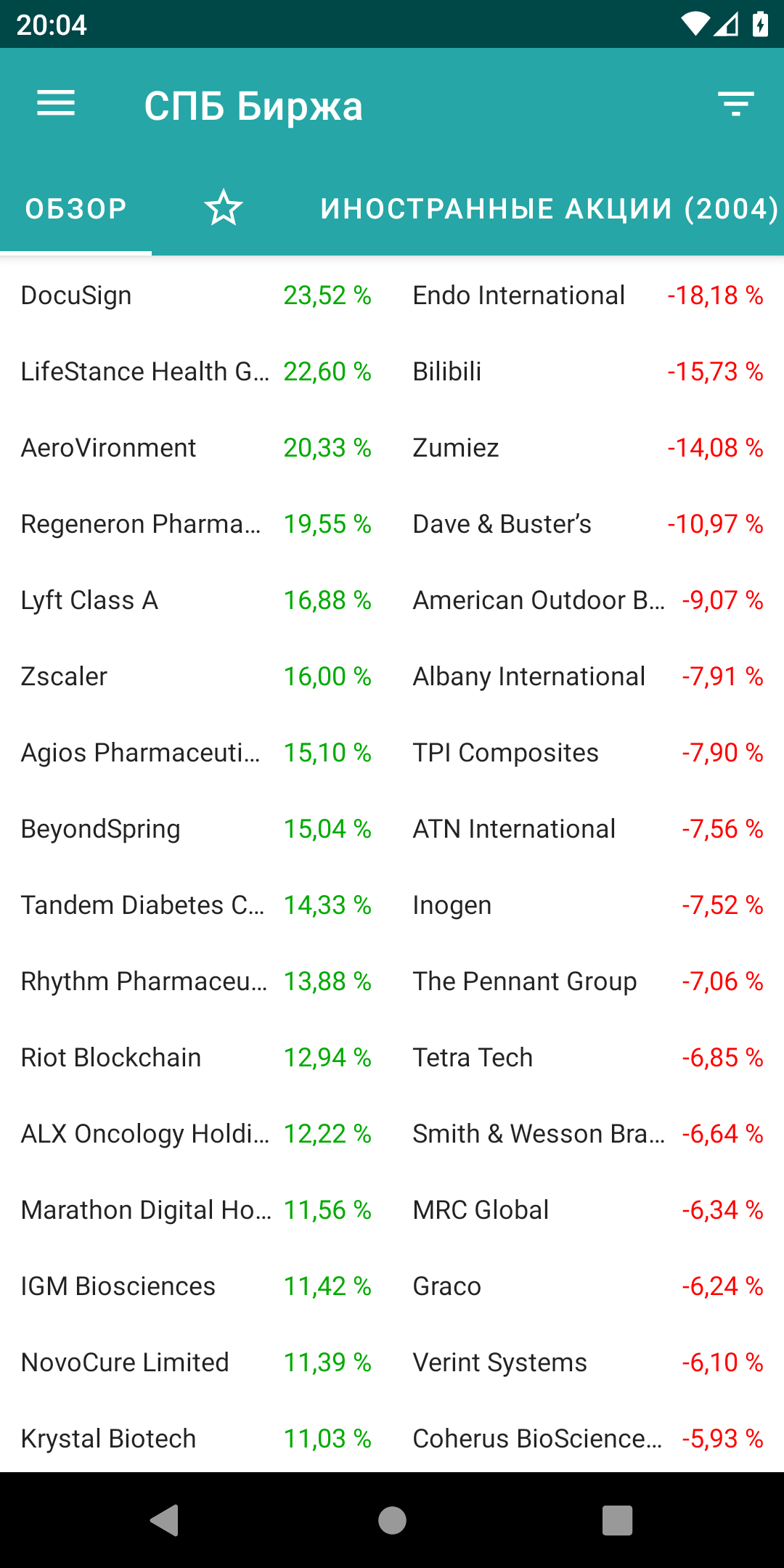 Скриншот приложения