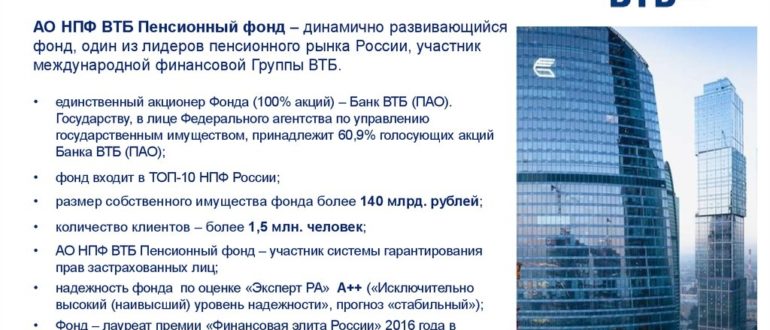 Пенисонный фонд ВТБ