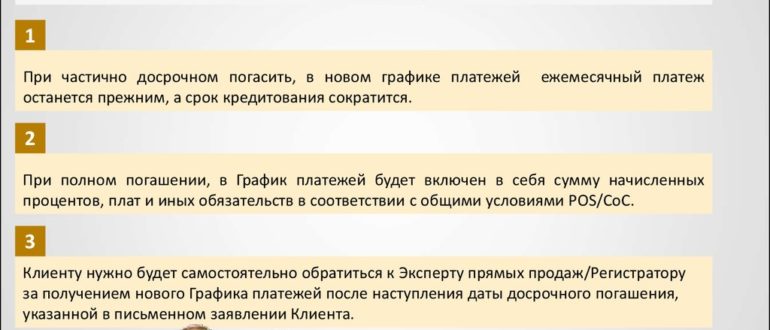 Досрочное погашение